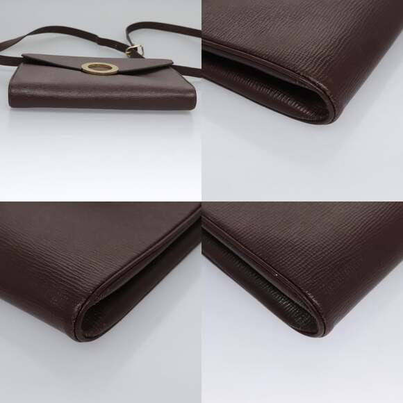 CELINE Circle Shoulder Bag Leather Brown Gold - Picture 10 of 12